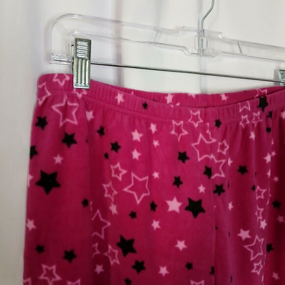 Covington Fleece Pajama Pants Elastic Waist Stars Pink PJs Intimates Womens Med - Picture 3 of 5
